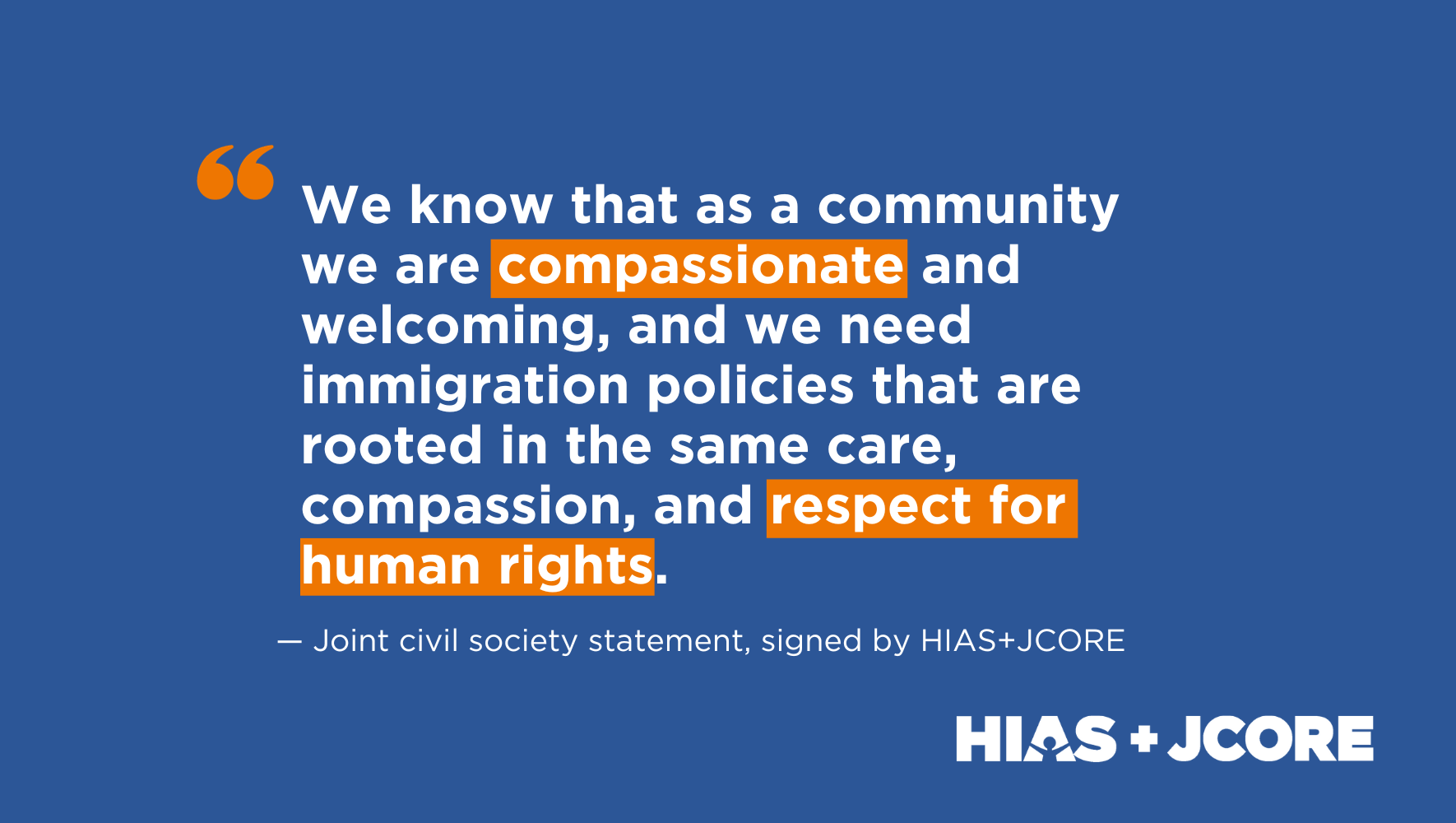 HIAS+JCORE sign joint civil society statement on Rwanda ruling